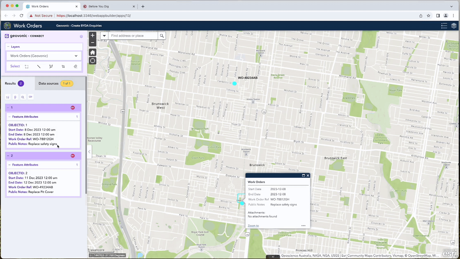 Launching BYDA from Geovonic Connect